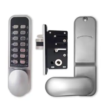 Click Here To Enlarge This Photo Of BORG Locks BL2002 ECP SC Light Duty Digital Lock with Easicode Pro Coding Chamber &lpar;28mm Latch for Aluminium&sol;Narrow Stile Doors&rpar; - Satin Chrome