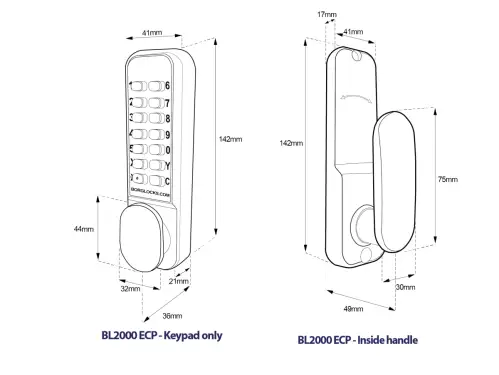 Click Here To Enlarge This Photo Of BORG Locks BL2202 ECP SC Light Duty Digital Lock with Holdback Function & Easicode Pro Coding Chamber &lpar;28mm Latch for Aluminium&sol;Narrow Stile Doors&rpar; - Satin Chrome