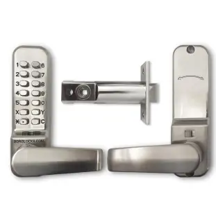 BORG Locks BL2401 ECP SS Medium Duty Digital Lock with Holdback Function & Easicode Pro Coding Chamber &lpar;60mm Latch&rpar; - Stainless Steel