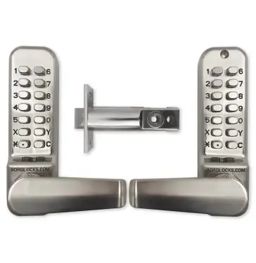 Click Here To Enlarge This Photo Of BORG Locks BL2421 ECP SS Medium Duty Back to Back Digital Lock with Holdback Function & Easicode Pro Coding Chamber &lpar;60mm Latch&rpar; - Stainless Steel