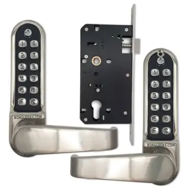 Click Here To Enlarge This Photo Of BORG Locks BL5453 ECP SS Medium&sol;Heavy Duty Back to Back Digital Lock &lpar;Flat Bar&rpar; with Free Passage Mode & Easicode Pro Coding Chamber &lpar;60x72mm Euro Profile Lockcase&rpar; - Stainless Steel