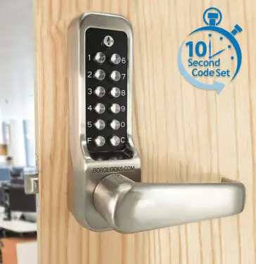 Click Here To Enlarge This Photo Of BORG Locks BL7001 ECP SS Heavy Duty Digital Lock with Free Passage & Easicode Pro Coding Chamber &lpar;60mm Latch&rpar; - Stainless Steel