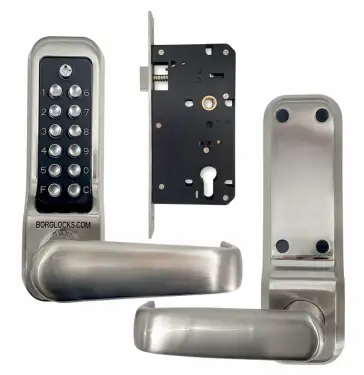 Click Here To Enlarge This Photo Of BORG Locks BL7003 ECP SS Heavy Duty Digital Lock with Free Passage & Easicode Pro Coding Chamber &lpar;60x72mm Euro Profile Lockcase&rpar; - Stainless Steel