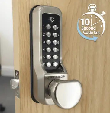 Click Here To Enlarge This Photo Of BORG Locks BL7701 ECP SS Heavy Duty Digital Lock with Free Passage&comma; Key Override & Easicode Pro Coding Chamber &lpar;60mm Latch&rpar; - Stainless Steel