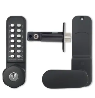 BORG Locks BL2701 ECP MG Pro Medium Duty Digital Lock with Holdback&comma; Key Override & Easicode Pro Coding Chamber &lpar;60mm Latch&rpar; - Marine Grade Black
