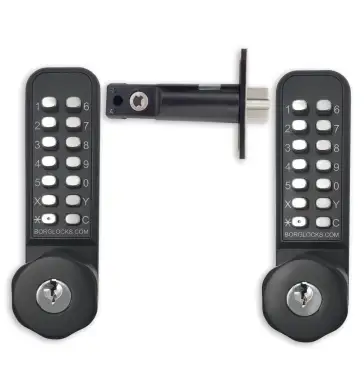 Click Here To Enlarge This Photo Of BORG Locks BL2771 ECP MG Pro Medium Duty Back to Back Digital Lock with Holdback&comma; Key Override & Easicode Pro Coding Chamber &lpar;60mm Latch&rpar; - Marine Grade Black