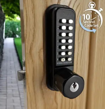 Click Here To Enlarge This Photo Of BORG Locks BL2771 ECP MG Pro Medium Duty Back to Back Digital Lock with Holdback&comma; Key Override & Easicode Pro Coding Chamber &lpar;60mm Latch&rpar; - Marine Grade Black