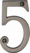C1560 5-MB Heritage Brass Numeral 5 Face Fix 76mm &lpar;3"&rpar; Matt Bronze Finish