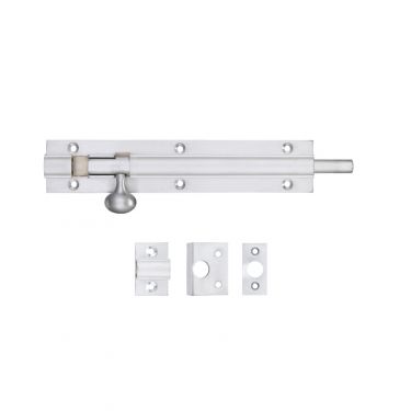 Click Here To Enlarge This Photo Of FB61SC - Zoo Hardware Fulton & Bray Architectural Barrel Bolt 150mm x 38mm Satin Chrome