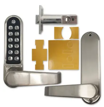 Click Here To Enlarge This Photo Of BORG Locks BL5401 ECP FT SC FIRE RATED Medium&sol;Heavy Duty Digital Lock &lpar;Flat Bar&rpar; with Free Passage Mode & Easicode Pro Coding Chamber &lpar;60mm Latch&rpar; - Satin Chrome