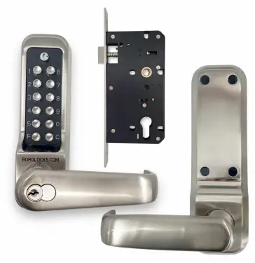 Click Here To Enlarge This Photo Of BORG Locks BL7703 ECP FT SS FIRE RATED Heavy Duty Digital Lock with Free Passage&comma; Key Override & Easicode Pro Coding Chamber &lpar;60x72mm Euro Profile Lockcase&rpar; - Stainless Steel