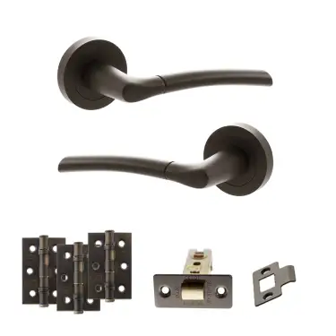 Click Here To Enlarge This Photo Of Atlantic - S33RUDB STATUS Indiana Door Handle Pack - Urban Dark Bronze
