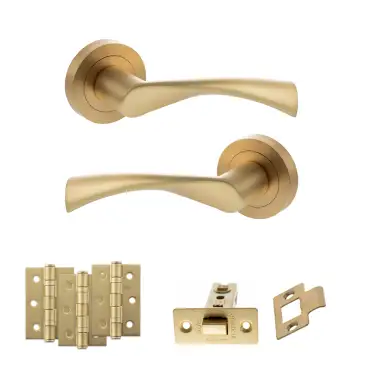 Click Here To Enlarge This Photo Of Atlantic - S34RSB STATUS Colorado Door Handle Pack - Satin Brass