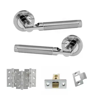 Click Here To Enlarge This Photo Of Atlantic - S36RSCPC STATUS Dakota Door Handle Pack - Satin Chrome&sol;Polished Chrome