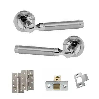 Click Here To Enlarge This Photo Of Atlantic - S36RSCPC STATUS Dakota Door Handle Pack - Satin Chrome&sol;Polished Chrome