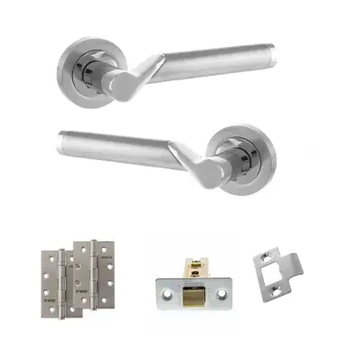 Click Here To Enlarge This Photo Of Atlantic - S38RSCPC STATUS Hawaii Door Handle Pack - Satin Chrome&sol;Polished Chrome