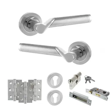 Click Here To Enlarge This Photo Of Atlantic - S38RSCPC STATUS Hawaii Door Handle Pack - Satin Chrome&sol;Polished Chrome