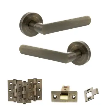 Click Here To Enlarge This Photo Of Atlantic - S42RAB STATUS Carolina Door Handle Pack - Antique Brass