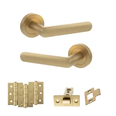 Click Here To Enlarge This Photo Of Atlantic - S42RSB STATUS Carolina Door Handle Pack - Satin Brass
