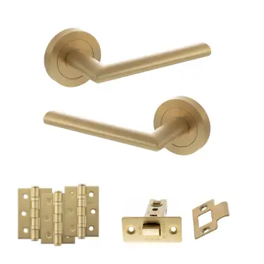 Click Here To Enlarge This Photo Of Atlantic - S43RSB STATUS Alabama Door Handle Pack - Satin Brass