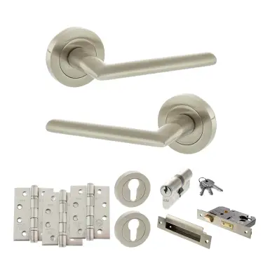 Click Here To Enlarge This Photo Of Atlantic - S43RSN STATUS Alabama Door Handle Pack - Satin Nickel