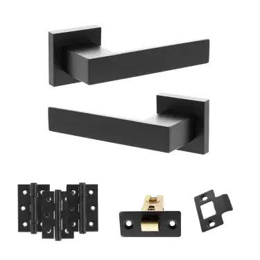Click Here To Enlarge This Photo Of Atlantic - SP217MB Senza Pari Panetti Door Handle Pack - Matt Black
