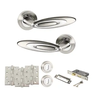 Click Here To Enlarge This Photo Of Atlantic - SPM222SNCP Senza Pari Elisse Door Handle Pack - Satin Nickel&sol;Chrome