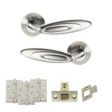 Click Here To Enlarge This Photo Of Atlantic - SPM222SNCP Senza Pari Elisse Door Handle Pack - Satin Nickel&sol;Chrome