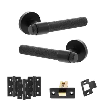 Click Here To Enlarge This Photo Of Atlantic - SPR160MB Senza Pari Andretta Door Handle Pack - Matt Black