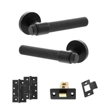 Click Here To Enlarge This Photo Of Atlantic - SPR160MB Senza Pari Andretta Door Handle Pack - Matt Black
