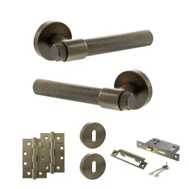 Click Here To Enlarge This Photo Of Atlantic - SPR165AB Senza Pari Fasana Door Handle Pack - Antique Brass