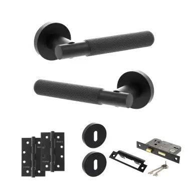Click Here To Enlarge This Photo Of Atlantic - SPR170MB Senza Pari Rosarno Door Handle Pack - Matt Black