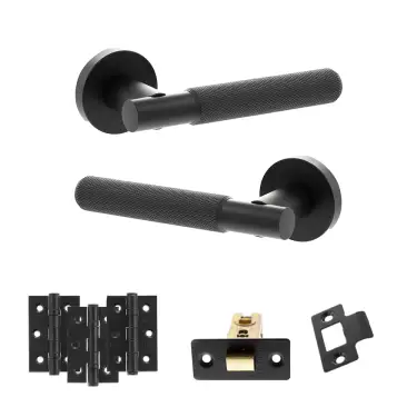 Click Here To Enlarge This Photo Of Atlantic - SPR170MB Senza Pari Rosarno Door Handle Pack - Matt Black