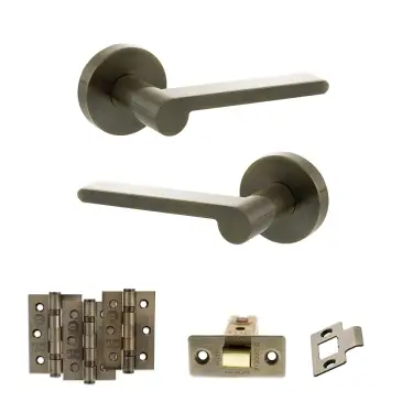 Click Here To Enlarge This Photo Of Atlantic - SPRO218AB Senza Pari Darrio Door Handle Pack - Antique Brass