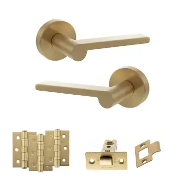 Click Here To Enlarge This Photo Of Atlantic - SPRO218SB Senza Pari Darrio Door Handle Pack - Satin Brass