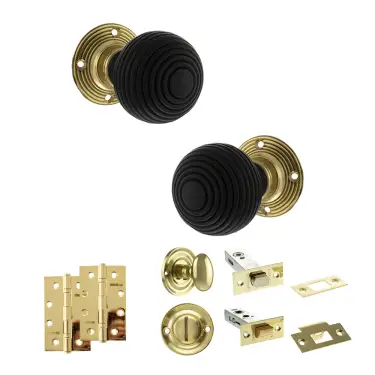Click Here To Enlarge This Photo Of Atlantic - OE60RREMKPB Old English Whitby Door Knob Pack - Polished Brass