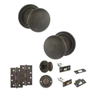 Click Here To Enlarge This Photo Of Atlantic - OE58MMKUB Old English Harrogate Door Knob Pack - Urban Bronze
