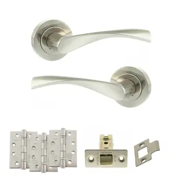 Click Here To Enlarge This Photo Of Atlantic - ECO20SNNP Eco Aqua Door Handle Pack - Satin Nickel&sol;Nickel Plate