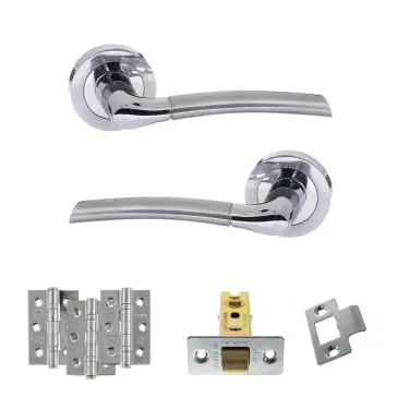 Click Here To Enlarge This Photo Of Atlantic - ECO10SCPC Eco Swell Door Handle Pack - Satin Chrome&sol;Polished Chrome