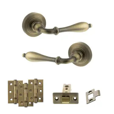 Click Here To Enlarge This Photo Of Atlantic - OE142MAB Old English Wrexham Door Handle Pack - Matt Antique Brass