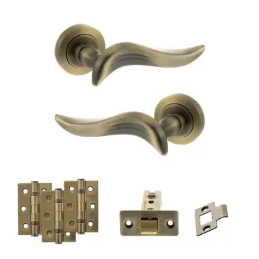 Click Here To Enlarge This Photo Of Atlantic - OE144MAB Old English Oxford Door Handle Pack - Matt Antique Brass