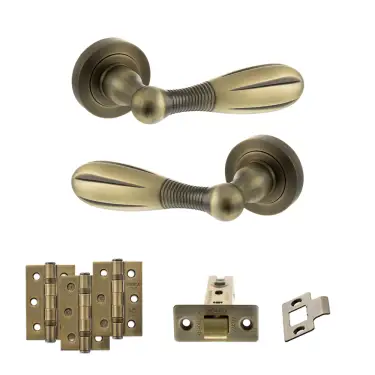 Click Here To Enlarge This Photo Of Atlantic - OE175MAB Old English Cambridge Door Handle Pack - Matt Antique Brass