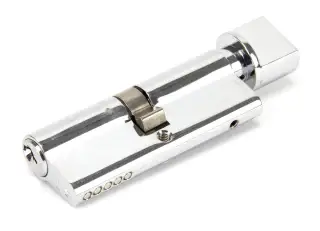 91872 From The Anvil Polished Chrome 40&sol;40 Euro Profile Cylinder & Turn