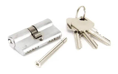 Click Here To Enlarge This Photo Of 91851 From The Anvil Satin Chrome 30&sol;30 Euro Profile Double Cylinder