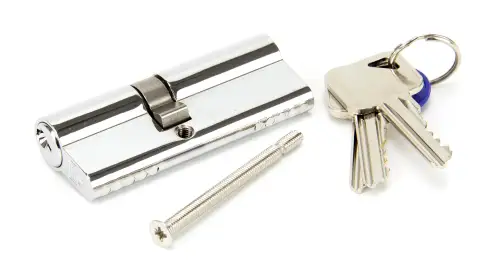 Click Here To Enlarge This Photo Of 91860 From The Anvil Polished Chrome 35&sol;45 Euro Profile Double Cylinder