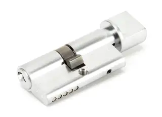 91866 From The Anvil Satin Chrome 30&sol;30 Euro Profile Cylinder & Turn