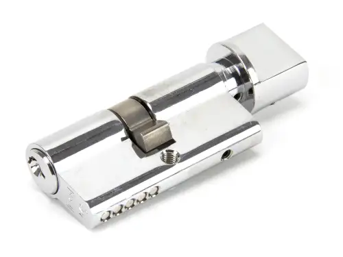 Click Here To Enlarge This Photo Of 91868 From The Anvil Polished Chrome 30&sol;30 Euro Profile Cylinder & Turn