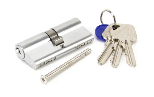 Click Here To Enlarge This Photo Of 90213 From The Anvil Satin Chrome 35&sol;35 Euro Profile Double Cylinder