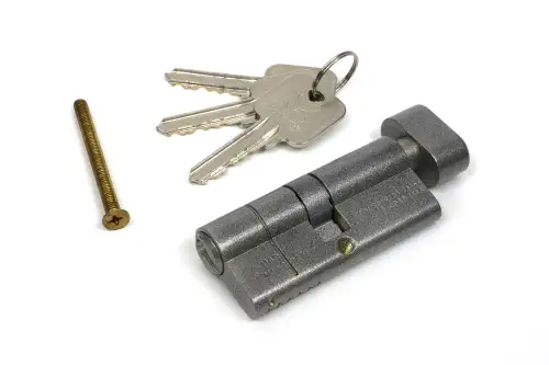 Click Here To Enlarge This Photo Of 45846 From The Anvil Pewter 35&sol;35 5pin Euro Profile Cylinder & Turn