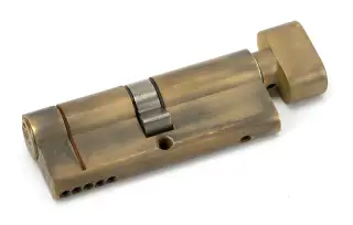 45851 From The Anvil Aged Brass 40&sol;40 5pin Euro Profile Cylinder & Turn
